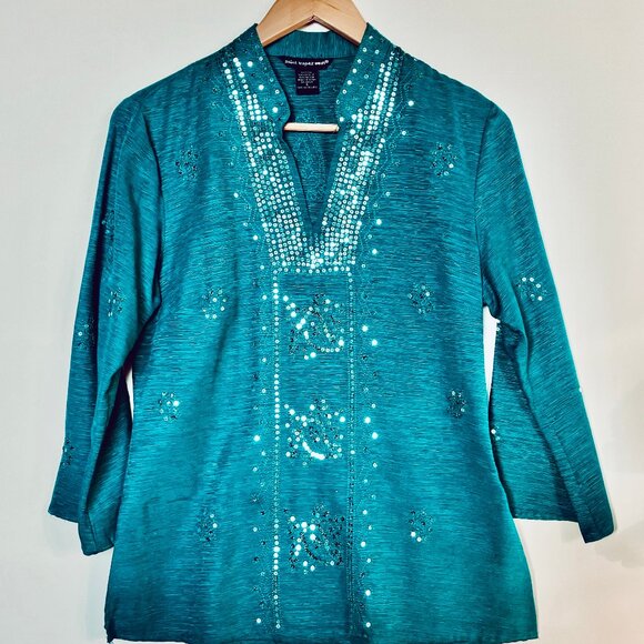 Vintage Silk & Sequin Tunic - Picture 2 of 5